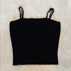 House of Harlow 1960 Black Ribbed Camisole L